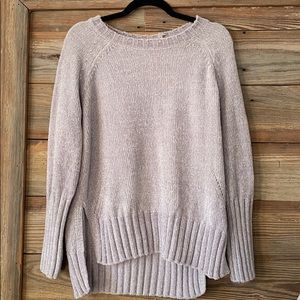 Gray Pink Rose Sweater